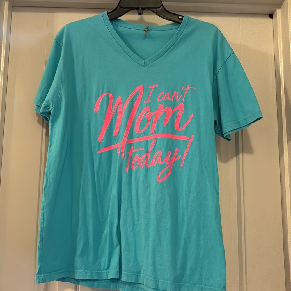 Women’s teal Girlie Girl v-neck